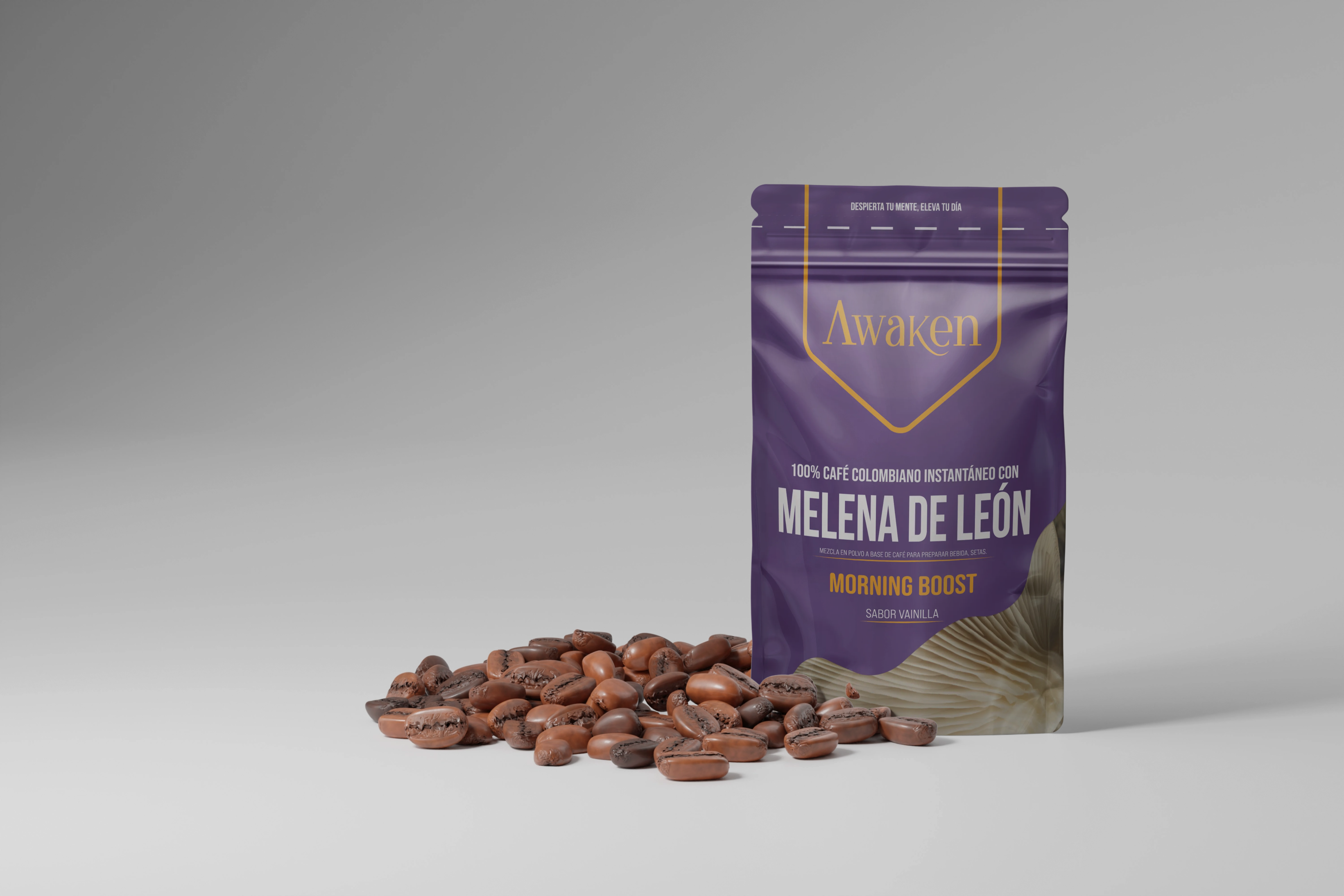 Café Instantáneo 100% Colombiano con Melena de León - Awaken